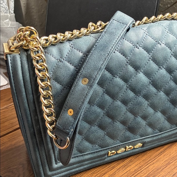Bebe blue Metallic Quilted Shoulder Bag - Picture 8 of 16